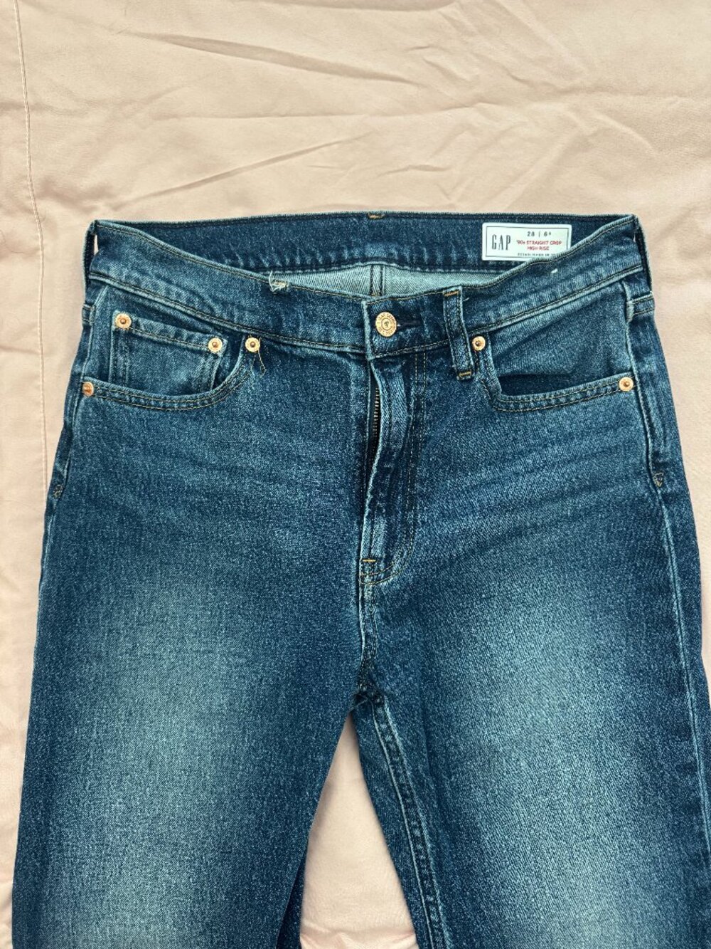 GAP '90s Straight Crop High Rise Jeans